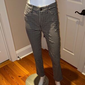 Black and White Checkered Corduroy Pants